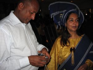 Anjuna Kalsi and a conference participant (IITA 2007)