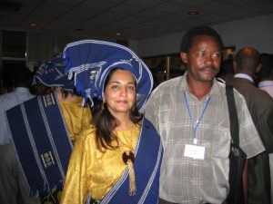 Anjuna Kalsi and a conference participant (IITA 2007)